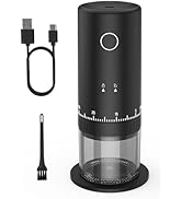 CEVING First Grind-While-Charging Rechargeable Coffee Grinder, 1.7X Faster Grinding with 38 Exter...