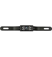 Car Backup Camera HD Night Vision Rear View Camera License Plate Camera with 9 LED Lights, Font &amp;...