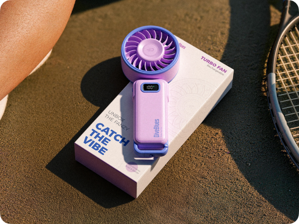 purple fan