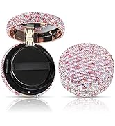 KEYPOWER Makeup Powder Empty Box with Bling Diamond Loose Powder Compact Empty Container with Pow...