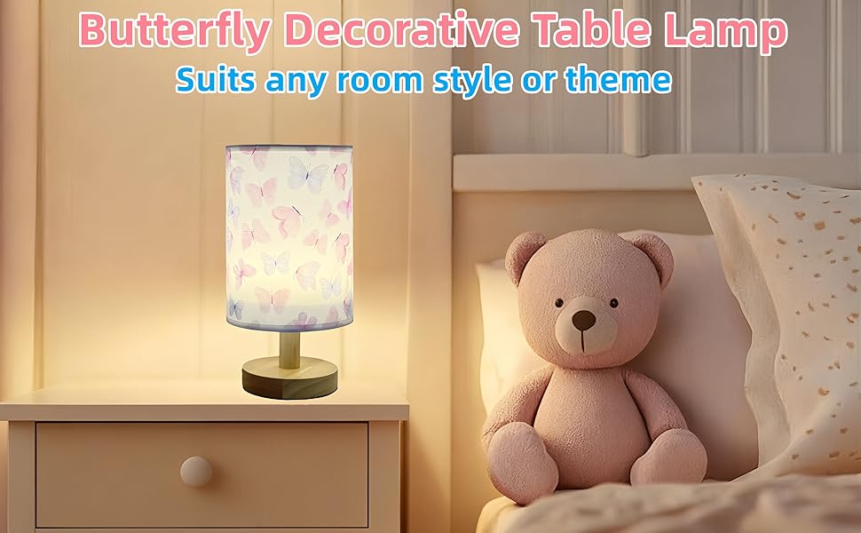 Butterfly decorative lamp for girls bedroom