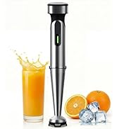 Turelar Cordless Immersion Blender with Rchargeable Battery, Portable Hand Blenders with Adjustab...
