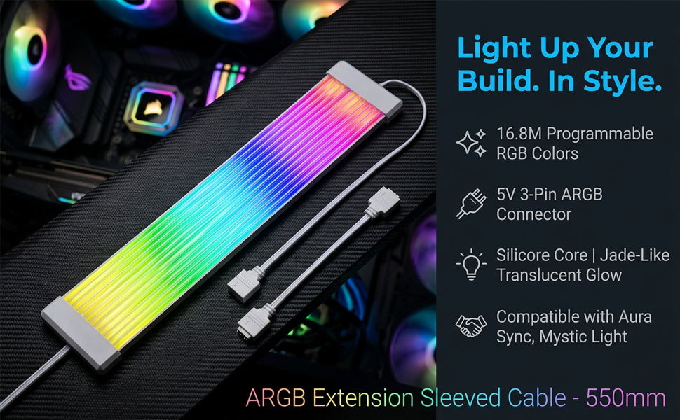 ARGB Extension Sleeved Cable