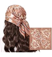 VANLINKER Paisley Satin Head Scarf for Women Men Versatile Silk-Like Hair Scarf Vintage Bandana L...