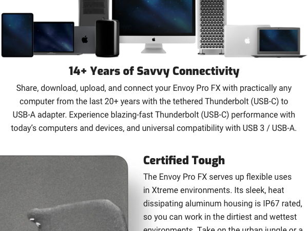 blazing-fast Thunderbolt (USB-C) performance, and universal compatibility with USB 3 / USB-A