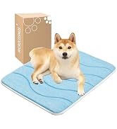 MICROCOSMOS 0.8" Thick Cooling Dog Foam Pad &amp; Summer Pet Sleeping Mat, Machine Washable, Material...