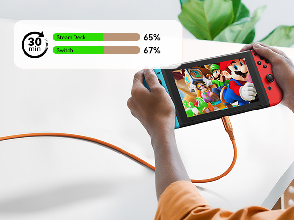 INIU Braided 240W Fast Charging Type C Charger Cord for iPhone17Pro Max Samsung MacBook iPad Switch