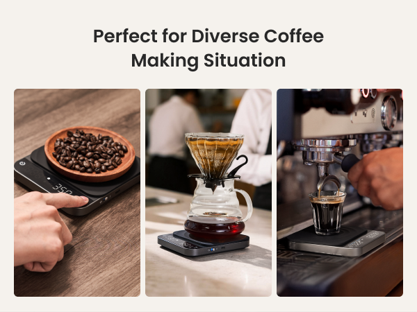coffee espresso cale with timer rechargeable pour over coffee bean weihgt scales