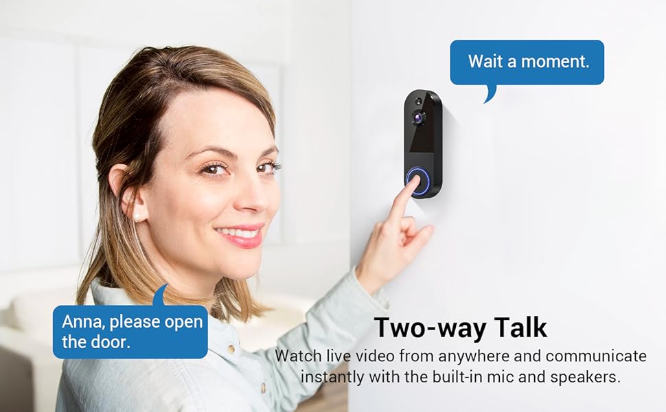 wifi doorbell camera wireless Two Way Audio