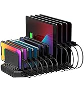 Unitek USB Charging Station, 10 USB Fast Ports Charge Docking Station and Adjustable Dividers, Mu...