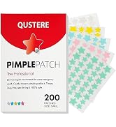 QUSTERE Pimple Patches for Face, Hydrocolloid Acne Patches, Cute Star Zit Covers, Colorful Spot S...