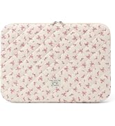 Puffy Laptop Sleeve 13-15.6 Inch Cute Quilted Laptop Protective Case Padded Floral Computer Sleev...