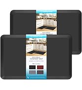 HappyTrends 2 PCS Kitchen Mat Cushioned Anti-Fatigue Floor Mat, Heavy Duty Ergonomic Comfort Foam...
