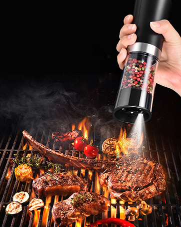 Electric Salt and Pepper Grinder Set