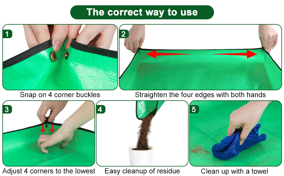 gardening soil changing mat mat for gardening gardening watering mat square and foldable garden mat 