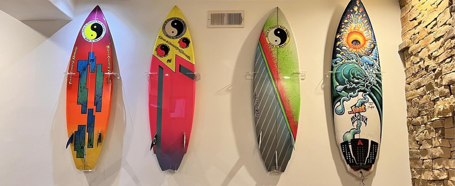 Floating Surfboard Wall Mount