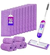 GLIMGLINT 16 Pack Reusable Microfiber Mop Pads Compatible with Swiffer PowerMop, 13 ''-15 '' Spra...