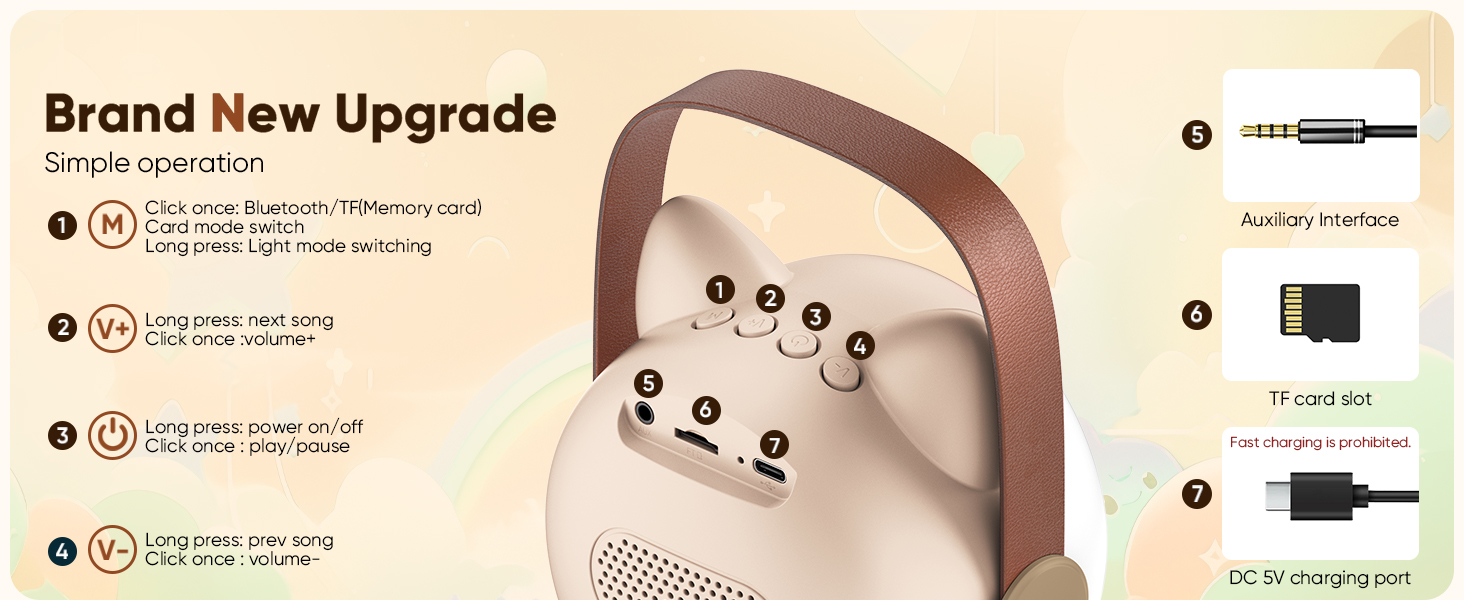 Mini Karaoke Machine Toy for Kids