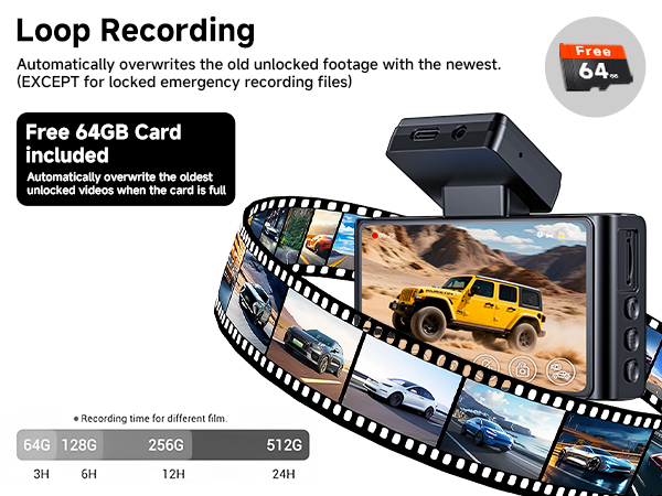 4K DASH CAM FRONT AND REAR