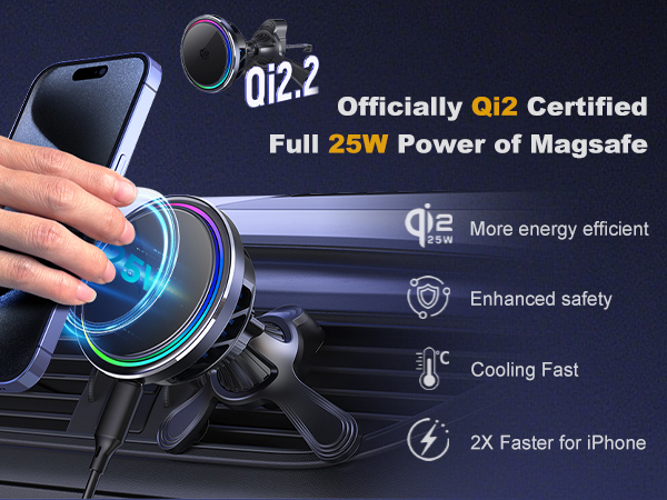 25W Magsafe Car Mount Charger