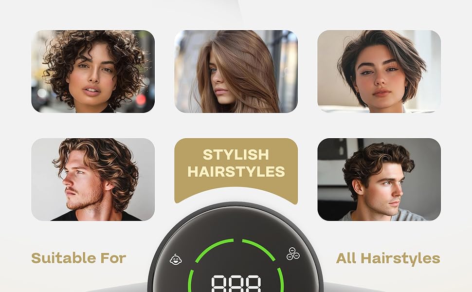 Various stylish hairstyles suitable for NeatToo high-speed hair dryer, curly hair