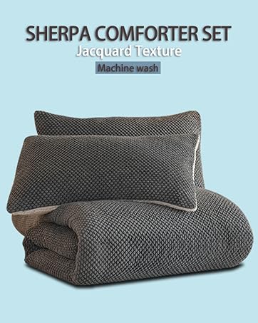 sherpa comforter blue