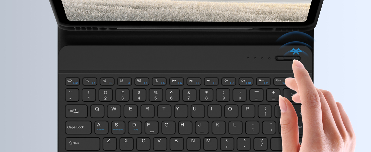 iPad Pro 12.9 inch 2022 Case with Keyboard Black 3