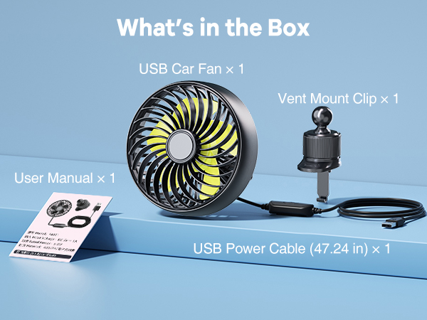 usb car fan
