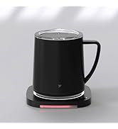 hurkins Smug V5, Temperature Control Coffee Mug Warmer &amp; Mug &amp; pctg Lid Set, Wireless Charging Fu...