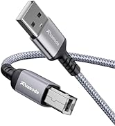 Ruaeoda USB Printer Cable 10 ft, HP Printer Cable, USB 2.0 Type A Male to B Male, Compatible with...