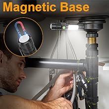 Flashlight with magnetic base