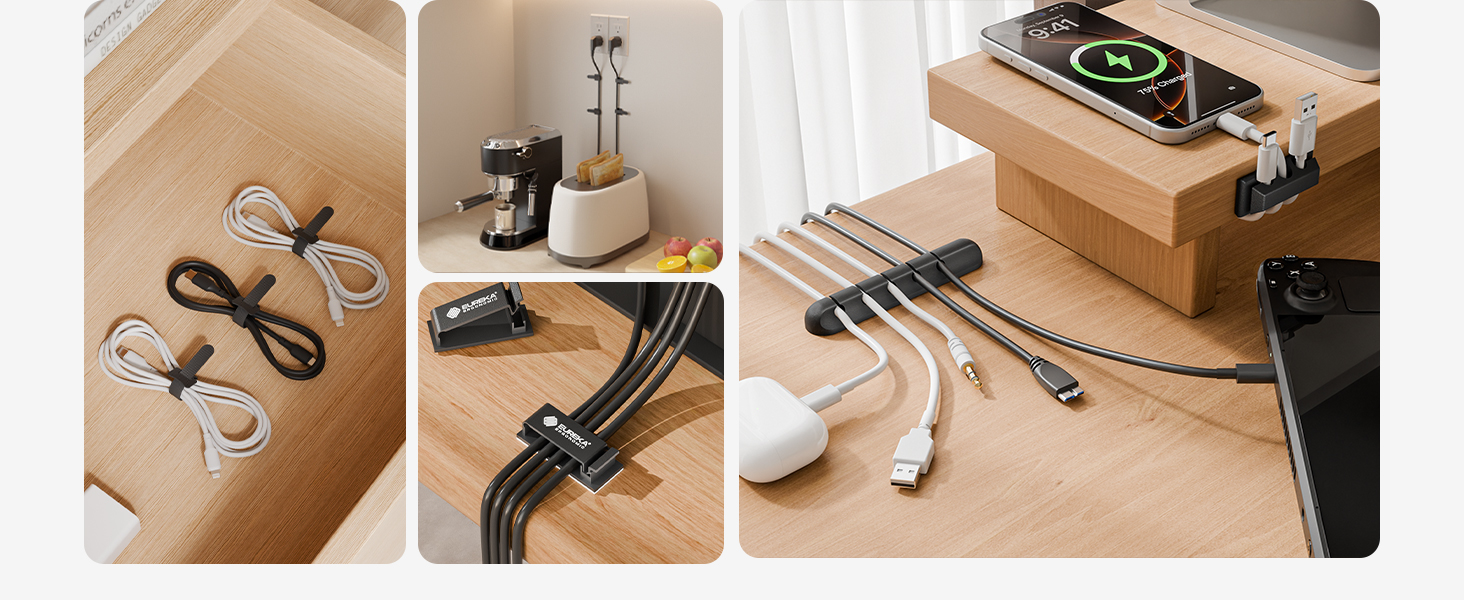 magnetic cable clips cord holder buckle straps cinch straps cable wrap cable organizers for cords