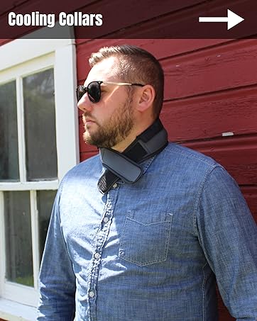 Man wearing FlexiFreeze Cooling Collar