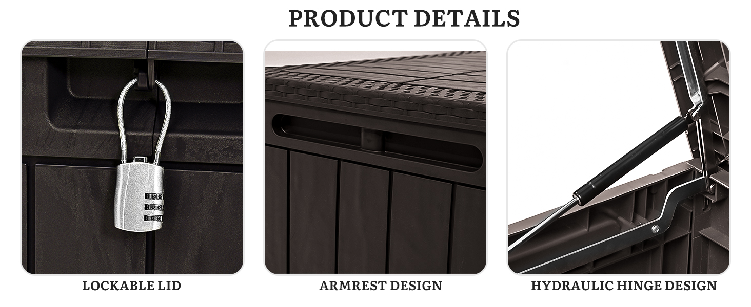 110 gallon outdoor storage box