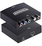 YPbPr to HDMI Converter, Component to HDMI, RGB to HDMI Converter Supports 4K Video Audio Convert...