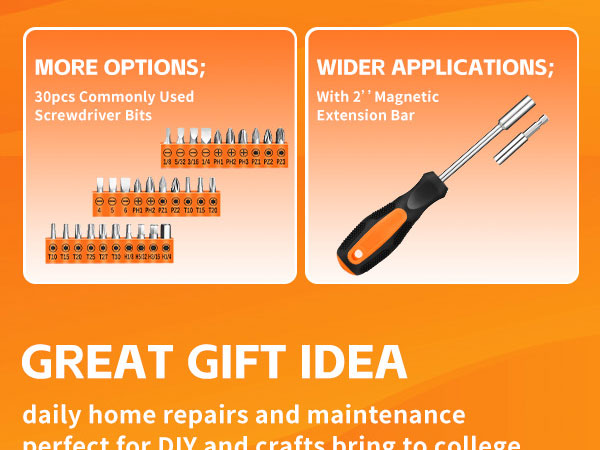 58 Piece Household Tool Set, General Household Hand Tool Kit with Plastic Toolbox Storage Case