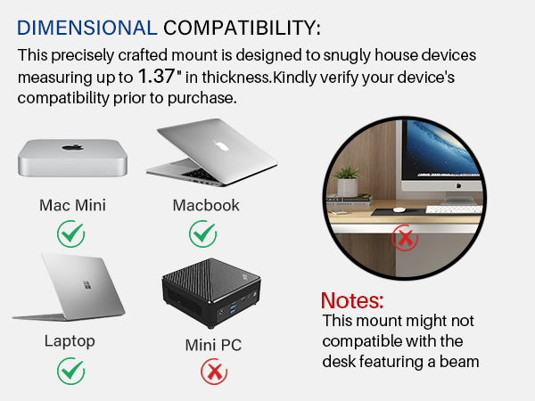 Under Desk Laptop Storage Mount