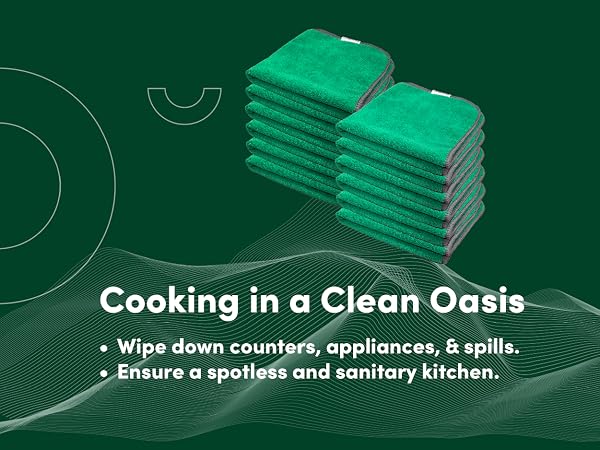 premium microfiber cleaning cloths reusable washable non-scratch dusting polishing high absorbency