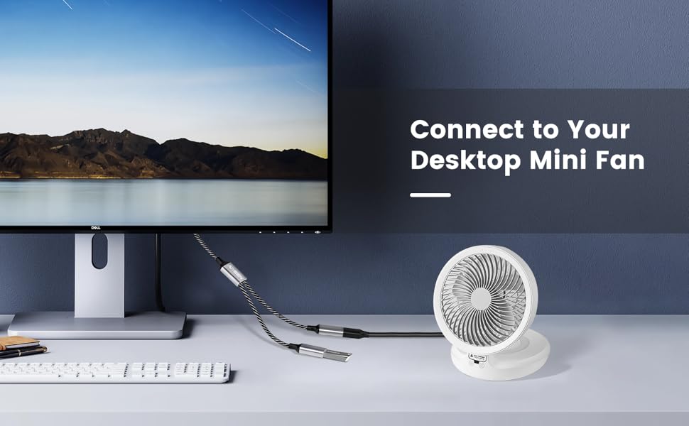 usb c splitter 1 in 2 out connect to your desktop mini fan