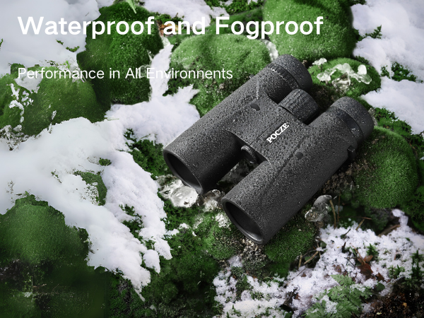 Large View Binoculars with Clear Low Light Vision - Super Bright Lightweight &amp; Waterproof Binoculars