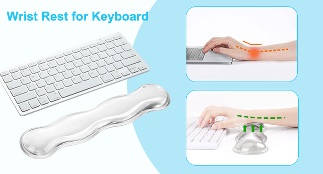 Ergonomic Mouse Pad and Keyboard Wrist Rest