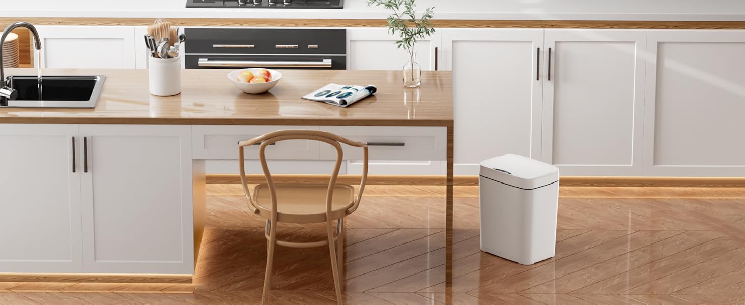 kitchen trash can with lid