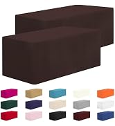CXPSINC 2 Pack Fitted Table Clothes-48 x 24 Inch Rectangle Tablecloths for 4 Foot Tables, Washabl...