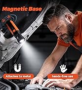 Rechargeable Flashlights High Lumens, LED Flashlight with Zoomable &amp; 180° Swivel Head, 3 Brightne...