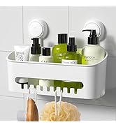 LUXEAR Shower Caddy Suction Cup NO-Drilling Removable Shower Shelf Powerful Heavy Duty Hold up to...