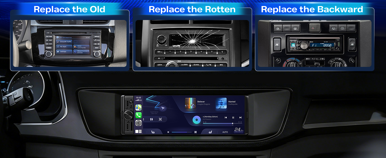single din car play 4