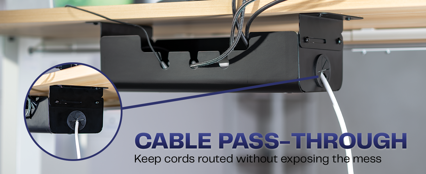 under desk cable management cable tray cord organizer power strip holder wire management steel