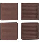 4 Pack 2''x 2'' Square Anti Skid Caster Cups, Non Slip Furniture Pads, Rubber Anti Slip Gripper, ...
