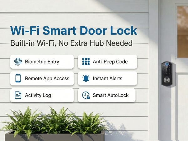 Smart Deadbolt with Fingerprint and Touchscreen Digital Door Lock