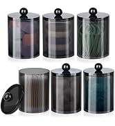 XIPENGKEJI 6 PACK Qtip Holder-10 oz, 12 oz, Qtip Holder Dispenser for Bathroom Canister Storage O...